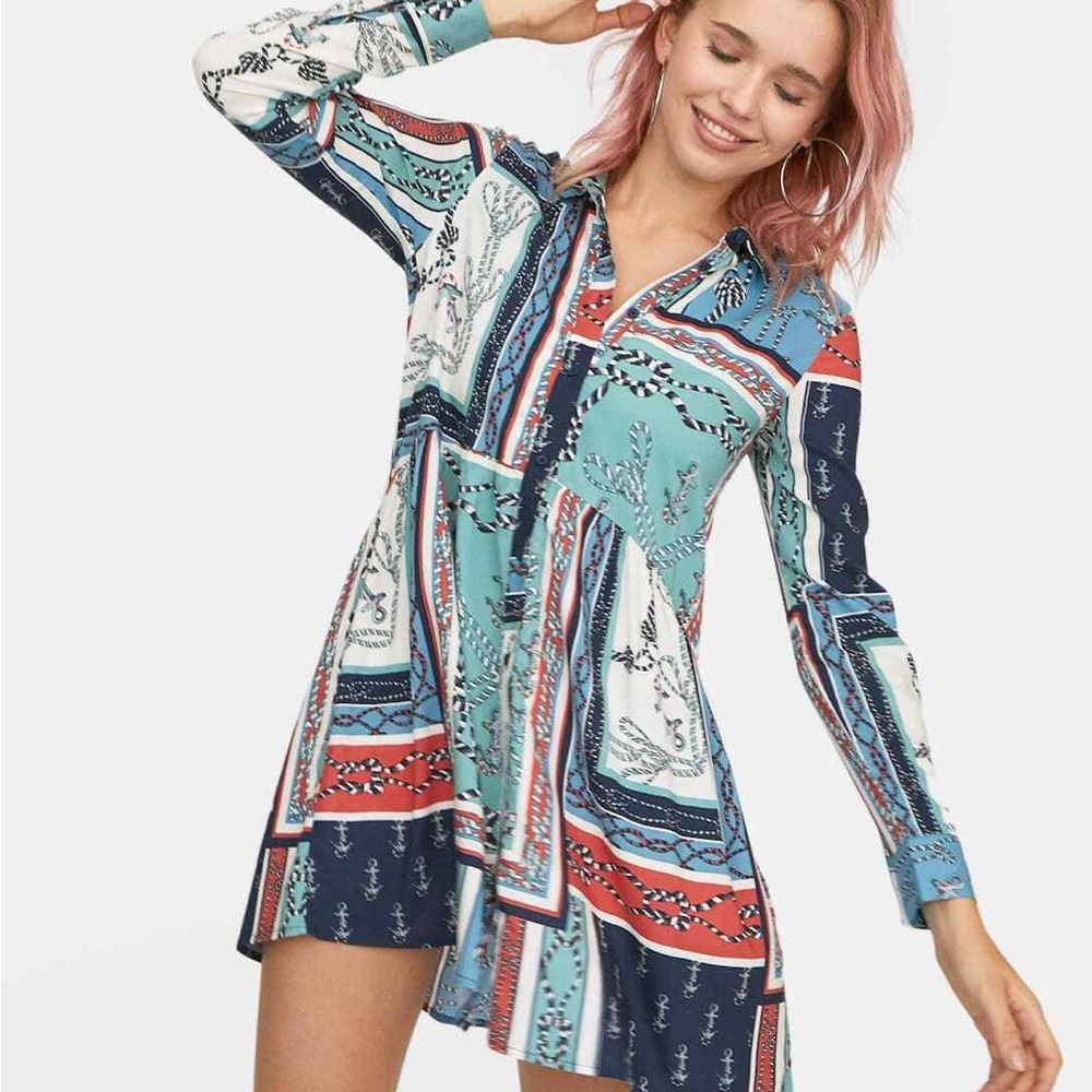 Stradivarius mini button down dress